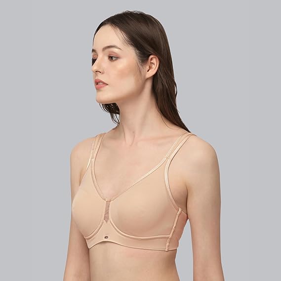 SOIE Women’s Full Coverage Minimiser Bra – Non-Padded, Non-Wired Comfort
